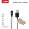 ARU ARI-33 Plus Charging Cable for iPhone, iPod, & iPads